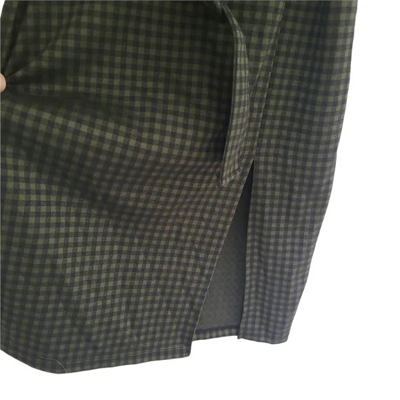 ZARA Green and Black Plaid Dress - Size Small - Picture 3 of 5